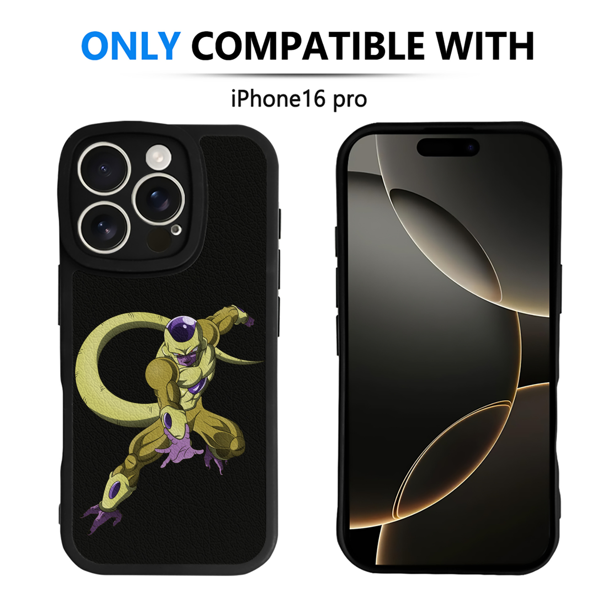 （画像用） ドラゴンボール フリーザ DRAGON BALL Frieza 【iPhone 16シリーズ対応】シリコンスマホケース（レザー調） 材質：シリコン